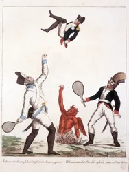 Karykatura o Napoleonie Bonaparte - w Napoleonie I, karykatury, kolekcja manekinów. 1814 - 1815. B.H.V.P.