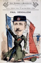 Karykatura Paula Déleède (1846-1914), francuskiego pisarza i polityka. W „Mężczyznach dnia dzisiejszego”.