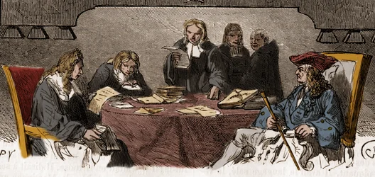 Cenzura w XVIII wieku: za ancien régime służba nazywa się „Czarny Gabinet” i odpowiada za badanie prywatnej korespondencji ze względów bezpieczeństwa. Rycina z XIX wieku.
