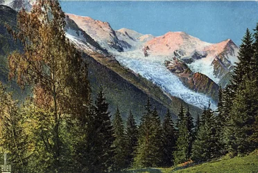 Chamonix, Górna Sabaudia, Rodan-Alpy, Francja. Około 1930 r.