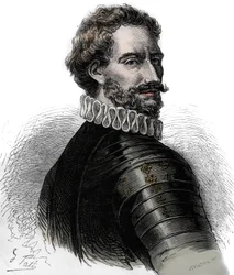 Karol III, książę Burbon - Charles III de Bourbon - Charles de Montpensier (1490-1527), książę Burbon i Connetable Francji. Rycina XIX wieku.