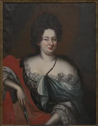 Charlotte Sophie, księżna de Courlande - Portret Charlotte Sophie (1651-1728), księżna Kurlandii, Anonim. Olej na płótnie. Wymiar : 98x74 cm. Muzeum Narodowe w Sztokholmie