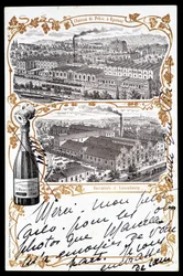 Chateau de Beijing w Epernay i oddział w Luksemburgu firmy Champagne "Mercier", początek XX wieku