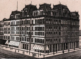 Chicago, USA: widok na Field, Leiter & Co. (Field, Leiter & Co. Department Store). w „” Świat ilustruje 168 odsłon”” Brak daty (koniec XIX wieku)