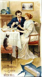 Reklama czekolady „Josef Manner & Gomp, Wiedeń””.