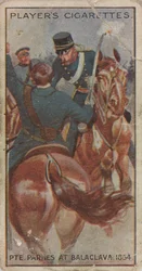 Karta papierosowa: Szeregowiec Parkes pod Bałakławą (1854)