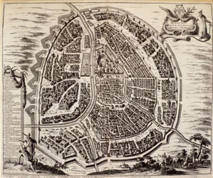 Plan miasta Moskwy w XVII wieku.