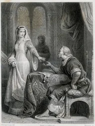 Clarisse de Somerghem. Grawerowanie XIX wieku.