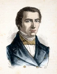 Claude Frederic Bastiat klasyczny teoretyk liberalny, ekonomista polityczny - Portret Frederica Bastiata, ekonomisty (1801 - 1850) - w „” Les Contemporains””, b.d. koniec XIX wieku.
