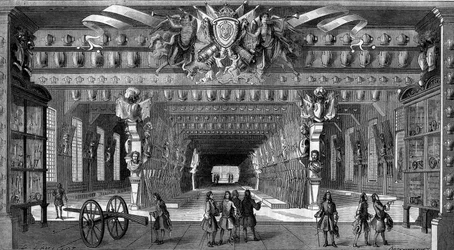 Kolekcja broni zabytkowej w Bastylii za Ludwika XIV (1643-1715).