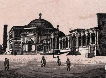 Konstantynopol, Turcja: widok kolumny Brulee (spalonej kolumny). w „” Świat ilustruje 168 odsłon”” Niedatowany (koniec XIX wieku)