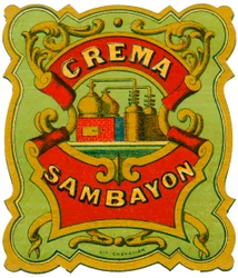 Reklama alkoholu Crema Sambayon (Chromolitografia, koniec XIX wieku)