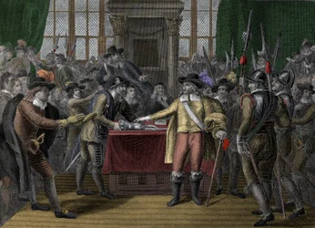 Cromwell rozwiązuje Długi Parlament - The Rump Parliament - Oliver Cromwell (1599-1658) Rozwiązuje brytyjski parlament