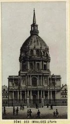 Dome des Invalides w Paryżu. Chromolitografia z końca XIX wieku.