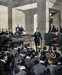 Sprawa Dreyfusa: zeznanie podpułkownika Georgesa Picquarta (1854-1914) na procesie pisarza Emile Zoli (w ślad za listem J