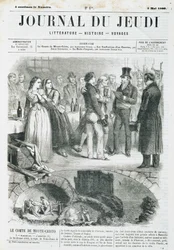 Edmond Dantes, hrabia Monte Cristo (Monte Cristo) ma przyjęcie - w „”Le Journal du Thursday”” od 03.05.1860
