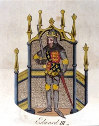 Edward III król Anglii (1312-1377).