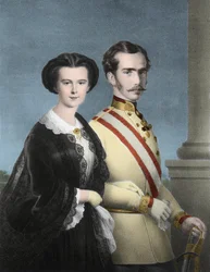 Cesarz Franciszek Józef I Austriacki (Franciszek Józef Habsburg) i cesarzowa Elżbieta Austriacka (Sissi) - Portret Franciszka Józefa I Austriackiego