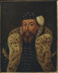 Eric XIV de Suede - Portret króla Szwecji Eryka XIV (1533-1577), Anonim. Olej na drewnie. Wymiar : 19x15 cm. Muzeum Narodowe w Sztokholmie