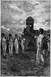 Egzekucja Joachima Murata (1767-1815), marszałka Francji i króla Neapolu w 1815 r.