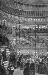 Rozbudowa sklepów „Bon marche” - Duża centralna klatka schodowa. Paryż 1880.