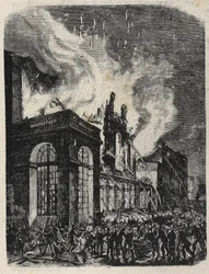 Pożar Opera de la rue Lepelletier (Le Peletier) w Paryżu 28 października