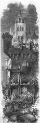 Francois de Guise (1519-1563), mianowany przez króla Francji Henryka II gubernatorem Metz, zmusił Karola V, cesarza Świętego Cesarstwa Germańskiego do wzniesienia oblężenia Metzu w 1552 roku. Rycina XIX wieku.