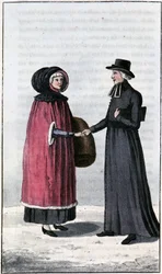 francuska kanadyjska dama, jeune francaise canadienne; w „Podróże przez Kanadę i Stany Zjednoczone Ameryki Północnej 1806-1808”, Johna Lamberta, wyd. Londyn