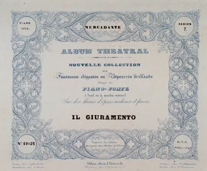 Frontyspicjum opery Il Giuramento Mercadante (1837)