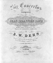 Frontyspicja partytury sześciu koncertów Jeana Sebastiena Bacha (Johann Sebastian Bach