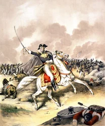 Generał Andrew Jackson (1767 - 1845) w bitwie o Nowy Orlean w 1812 roku.