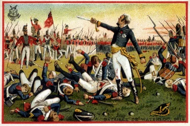 Generał Cambronne w bitwie pod Waterloo (1815) - chrom., koniec XIX wieku