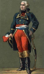 General Dumouriez.Charles Francois du Perier, dit du Perier du Mourier, a następnie Dumouriez General francais (1739-1823).Chromolitografia XIX wieku