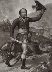 Generał Thomas-Alexandre Dumas w mundurze francuskiego oficera armii republikańskiej -Alexandre Davy de la Pailleterie powiedział Dumas (1762-1806) Francuski oficer ojciec francuskiego pisarza Alexandre Dumasa Ojciec - le generał Thomas Alexandre Davy de l