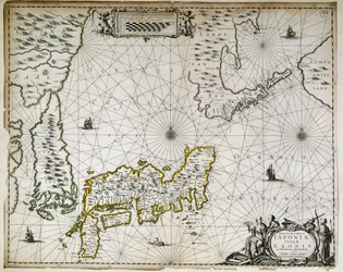 Mapa geograficzna Japonii, Korei i południowych Chin