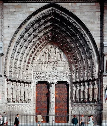 Sztuka gotycka: centralny portal katedry Notre Dame de Paris