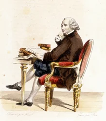 Guillaume Chretien (Guillaume-Chretien) autorstwa Lamoignon de Malesherbes (1721-1794). Francuski polityk. Grawerowanie z 1838 r.