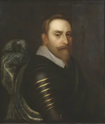Gustave II Adolphe, dit le Grand ou le lion du Nord - Portret króla Szwecji Gustawa II Adolfa (1594-1632), Anonim . Olej na płótnie. Wymiar : 76x64 cm. Muzeum Narodowe w Sztokholmie