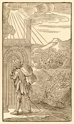 Ten, który wejdzie, musi najpierw bez Stania pukać do Bramy… z „Pielgrzymów Postępu z tego świata, do tego, który ma nadejść” Johna Bunyana (1628-1688) Pielgrzym dociera do wejścia do