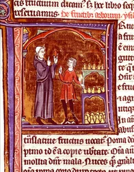 Jak przechowywać gruszki Miniatura z rękopisu „Speculum historiale” (historia Le Mirror) Vincenta de Beauvais (1184/94-1264) Laon z XIII wieku, biblioteka miejska