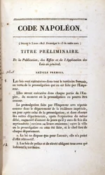 Incipit Kodeksu Napoleońskiego (Kodeks Cywilny).