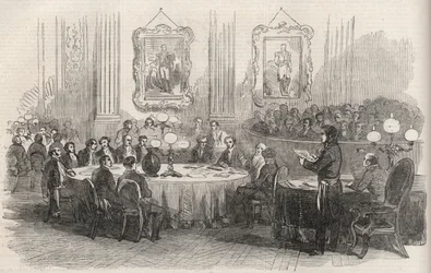 Jean-Jacques (Jean Jacques) Berger (1790-1859) prefekt Sekwany, proklamujący głosy na imperium burmistrzom Arrondissenses, Paryż