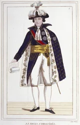 Jean Jacques Régis de Cambacérès (1753-1824), francuski prawnik i polityk. Grawerowanie z 1830 roku.
