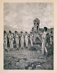 Joachim Murat (1767-1815), marszałek Francji, król Neapolu, rozstrzelany 13.10.1815 w Kalabrii Druki z okresu.