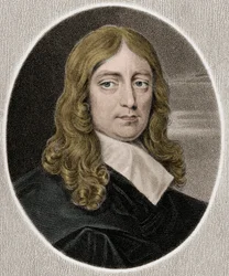 John Milton 1608-1674 - rycina - XIX wiek