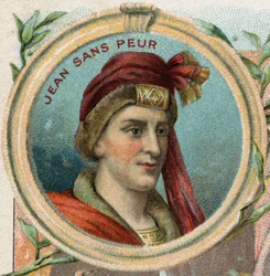 Jan bez strachu (1371-1419), książę Burgundii. Chromolitografia koniec XIX wieku