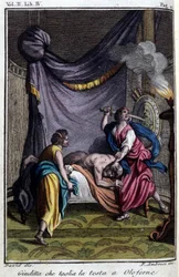 Judith odcina głowę Holoferne