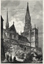 Konstanzer Munster - The Konstanz Minster lub Konstanz Cathedral - Niemcy - Cathedrale Notre-Dame (Notre Dame) de Constance - 1868 -