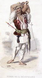 Kurdyjski z Mezopotamii niosący amforę. Około 1810-1860.