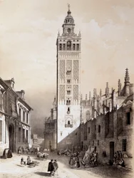 La Giralda, Sewilla, „Artystyczna i monumentalna Hiszpania słynnych miejsc i zabytków Hiszpanii” autorstwa Don Genaro Perezde Villa